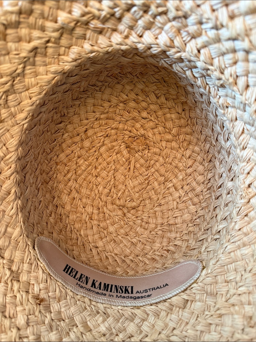 Helen Kaminski Natural Straw Sun Hat with Black Band - Picture 5 of 8